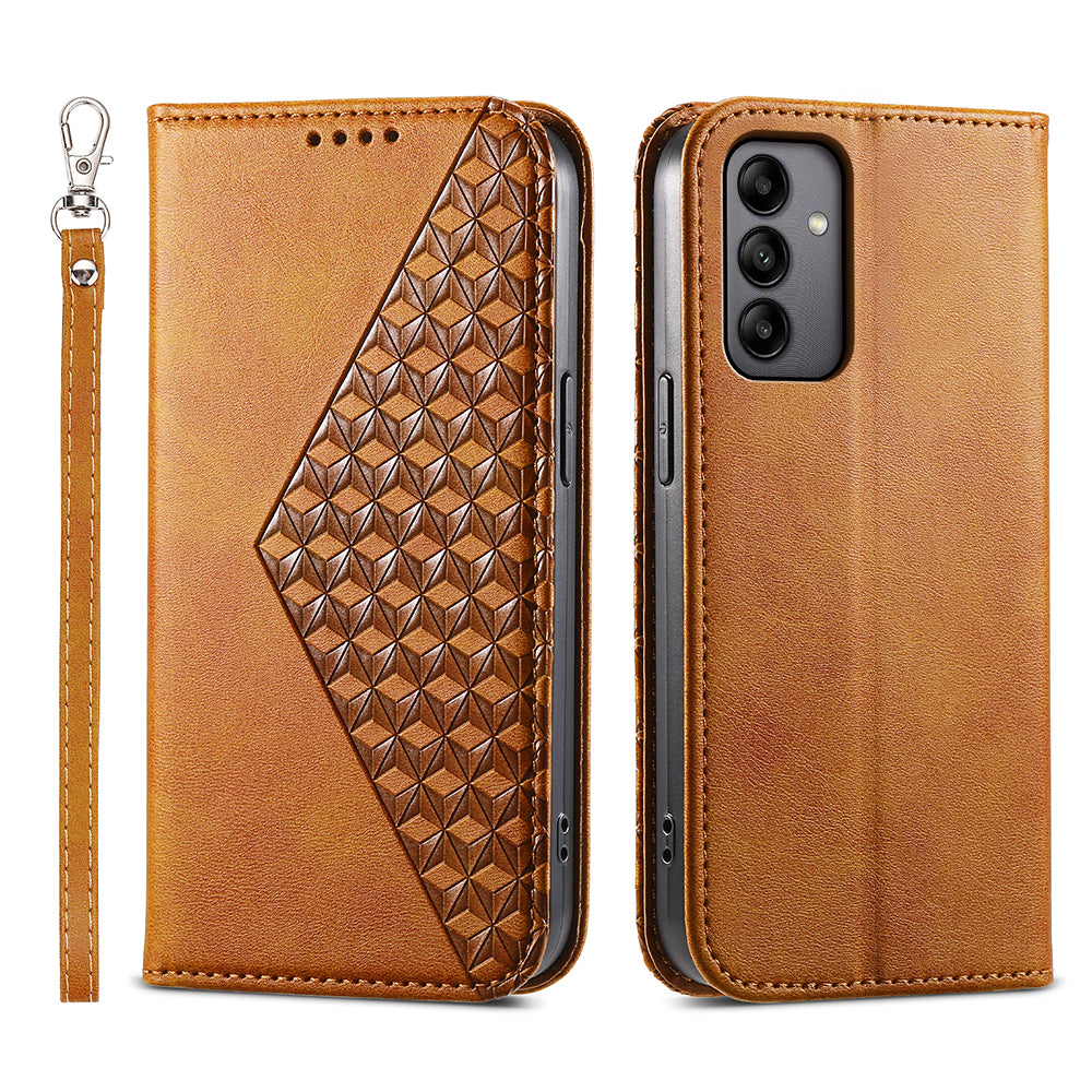 For Samsung Galaxy A05s 4G Case Imprinted Rhombus Pattern Wallet Stand Phone Cover For Samsung Galaxy A05s 4G Case Imprinted Rhombus Pattern Wallet Stand Phone Cover